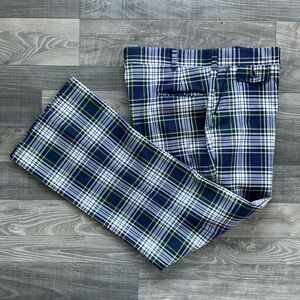 38x30 VTG 1970s Anderson Little Slacks Pants Men’s Green Blue White Yellow Plaid